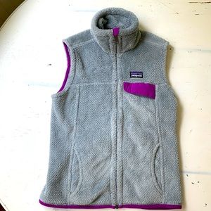 Patagonia Gray / Purple Women’s Fleece Vest - XS
